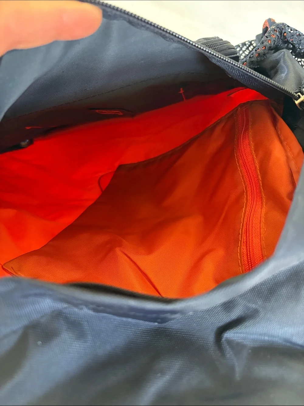 Eastport Blue and Orange Nylon Large Sling Bag